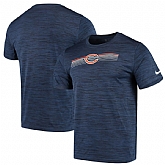 Chicago Bears Nike Sideline Velocity Performance T-Shirts Heathered Navy,baseball caps,new era cap wholesale,wholesale hats